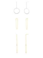 Steve Madden Three-piece Chain And Hoop Earrings Set