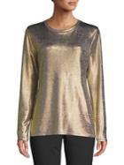 Michael Michael Kors Metallic Long Sleeve Top