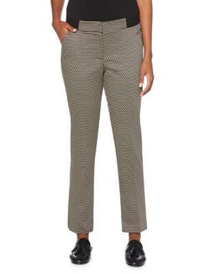 Rafaella Geometric Stretch Sateen Pant