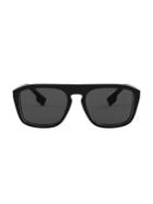 Burberry Stripe 55mm Square Sunglasses