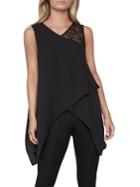 Bcbgmaxazria Relaxed-fit Lace-trimmed Top