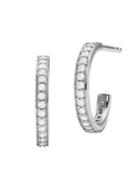 Michael Kors Sterling Silver And Cubic Zirconia Mini Huggie Hoop Earrings