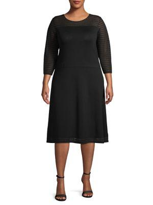 Calvin Klein Plus Long Sleeve Sweater Dress