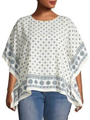Michael Kors Plus Casablanca Flutter Blouse