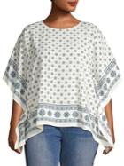 Michael Kors Plus Casablanca Flutter Blouse