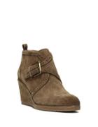 Franco Sarto Arielle Leather Brogue Wedge Booties