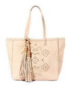 Steven By Steve Madden Embroidered Faux Leather Tote