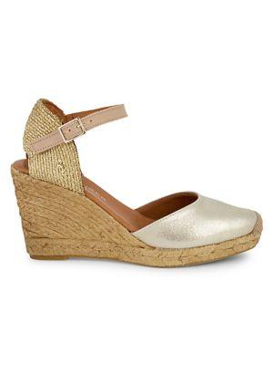 Kurt Geiger London Monty Leather Wedged Espadrilles