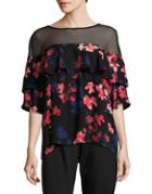 Vince Camuto Floral Illusion Top