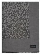 Calvin Klein Leopard-print Chambray Scarf