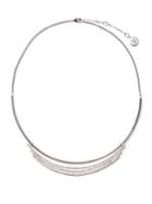 Vince Camuto Silvertone And Cubic Zirconia Pave Collar Necklace