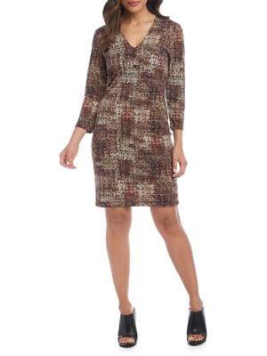 Karen Kane Abstract-print Sheath Dress