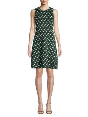 Michael Michael Kors Chevron-printed Sleeveless Dress