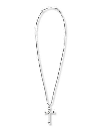 Steve Madden Stainless Steel Cross Pendant Necklace