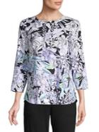 Calvin Klein Floral-print Cotton Blend Top