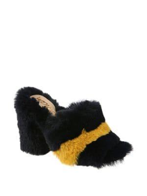 Sam Edelman Orient Express Faux-fur Open Toe Mules