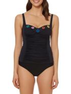 Bleu By Rod Beattie Ruched Grommet Tankini