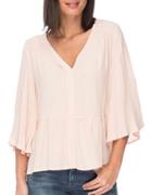 B Collection By Bobeau Cara Flutter-sleeve Top
