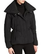Donna Karan Short Puffer Hooded Coat