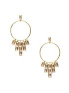 Sole Society Goldtone And Crystal Gypsy Hoop Earrings
