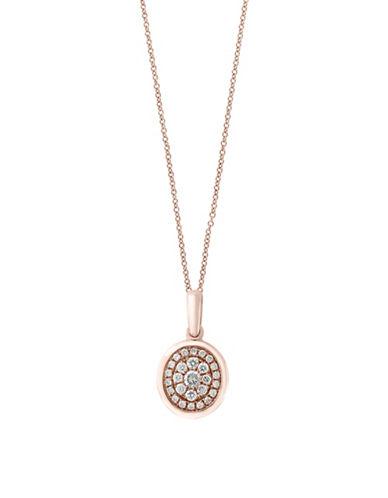 Effy Pav&eacute; Rose Diamond & 14k Rose Gold Pendant Necklace
