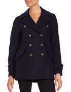 French Connection Double-breasted Wool-blend Peacoat