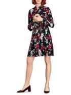 Brooks Brothers Red Fleece Floral-print Pleated Shirtdress
