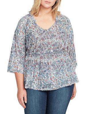 William Rast Plus Sahara Ruffle Blouse