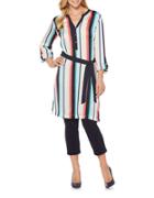 Rafaella Long-sleeve Striped Tunic
