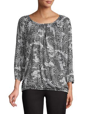 Michael Michael Kors Long Sleeve Printed Top
