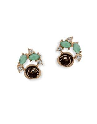 Lonna & Lilly Crystal Floral Stud Earrings