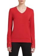 Donna Karan Long Sleeve Sequin Blouse