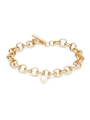 Design Lab Faux-pearl Gold-plated Bracelet