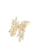 Vince Camuto Goldtone & Crystal Marquise Bypass Ring