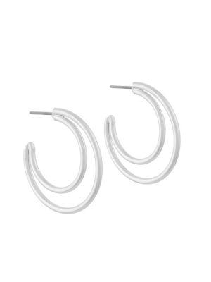 French Connection Double C Hoop Earrings