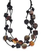 Kenneth Jay Lane Scatter Geo Beaded Multi-row Necklace