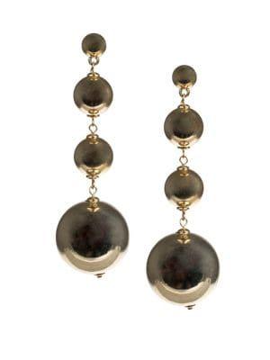 Kenneth Jay Lane Triple Ball Drop Earrings