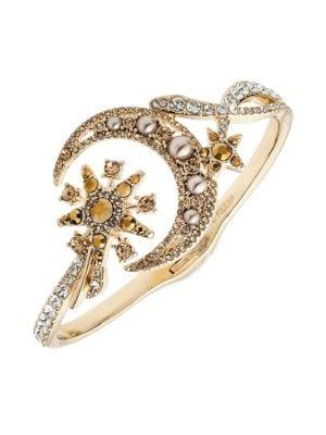 Anne Klein Embellished Star & Moon Hinge Bracelet