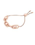 Michael Kors Fashion Pink Round Glass Pearls, Crystal And Stainless Steel Bracelet