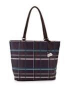 Mark Adam New York Plaid Zip Tote