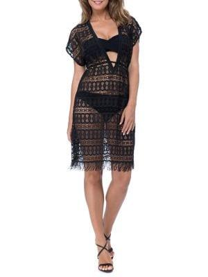 Profile By Gottex Tutti Frutti Crochet Coverup Dress