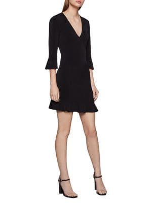 Bcbgeneration Bell-sleeve Ruffle Wrap Dress