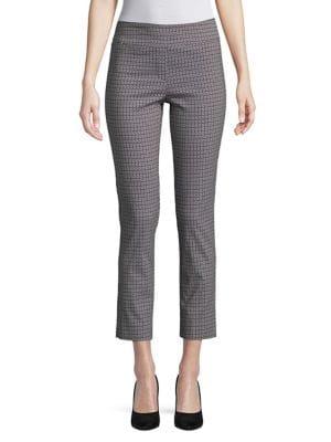 Imnyc Isaac Mizrahi Slimming Ankle Length Straight Leg Pull On Pants