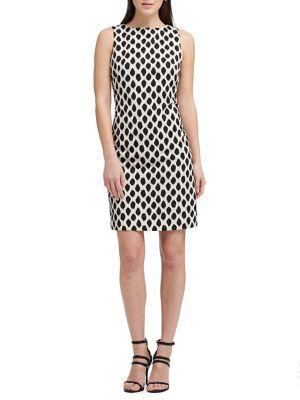 Donna Karan Dotted Sleeveless Sheath Dress