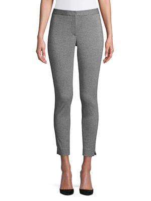 Calvin Klein Houndstooth Printed Straight-leg Pants