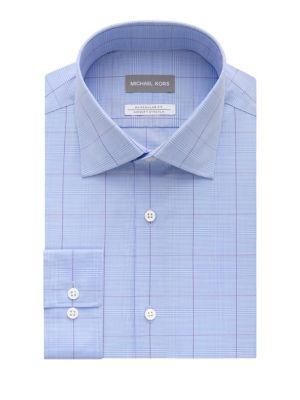 Michael Kors Regular-fit Airsoft Stretch Exploded Check Dress Shirt