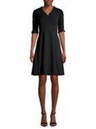 Karl Lagerfeld Paris V-neck Ruffle Fit-&-flare Dress