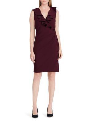 Lauren Ralph Lauren Ruffled Crepe Dress
