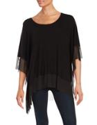 Context Mesh Accented Poncho Top