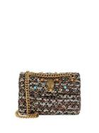 Kurt Geiger London Mini Embellished Tweed Crossbody Bag